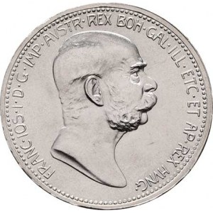 Korunová měna, údobí let 1892 - 1918, Koruna 1908 - jubilejní, 5.005g, zcela nep.rysky,
