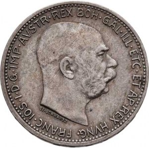 Korunová měna, údobí let 1892 - 1918, Koruna 1915, 4.995g, nep.hr., nep.rysky, patina