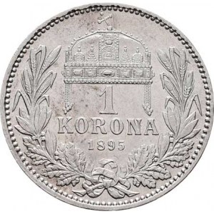 Korunová měna, údobí let 1892 - 1918, Koruna 1895 KB, 4.975g, nep.hr., nep.rysky, pěkná