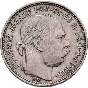 Korunová měna, údobí let 1892 - 1918, Koruna 1896 KB, 4.967g, nep.hr., nep.rysky, pěkná