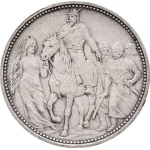 Korunová měna, údobí let 1892 - 1918, Koruna 1896 KB - mileniová, 4.997g, nep.hr.,