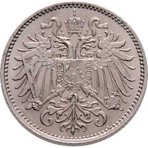 Korunová měna, údobí let 1892 - 1918, 10 Haléř 1893, 3.018g, nepatrná skvrnka
