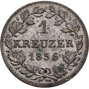Bavorsko, Ludwig I., 1825 - 1848, Krejcar 1856, KM.452 (Ag166), 0.813g, nep.rysky,