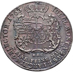 Sasko, Friedrich Christian, 1763, Tolar 1763 EDC, Lipsko, KM.962, 27.595g, na hraně