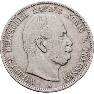Prusko, Wilhelm I., 1861 - 1888, 5 Marka 1876 A, Berlín, KM.503 (Ag900), 27.439g,