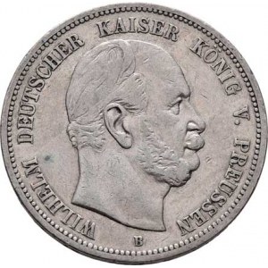 Prusko, Wilhelm I., 1861 - 1888, 5 Marka 1875 B, Hannover, KM.503 (Ag900), 27.527g,