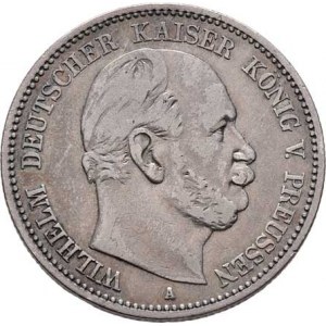 Prusko, Wilhelm I., 1861 - 1888, 2 Marka 1877 A, Berlín, KM.506 (Ag900), 10.963g,