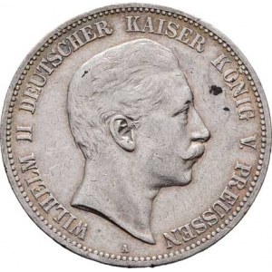 Prusko, Wilhelm II., 1888 - 1918, 5 Marka 1903 A, Berlín, KM.523 (Ag900), 27.645g,