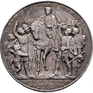 Prusko, Wilhelm II., 1888 - 1918, 3 Marka 1913 - král zavolal, KM.534 (Ag900), 16.605g,