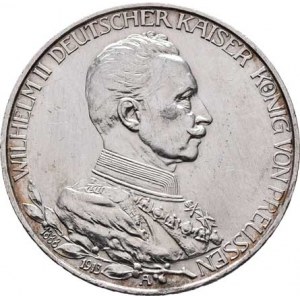 Prusko, Wilhelm II., 1888 - 1918, 3 Marka 1913 A - 25 let vlády, Berlín, KM.535