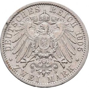 Prusko, Wilhelm II., 1888 - 1918, 2 Marka 1905 A, Berlín, KM.522 (Ag900), 11.034g,