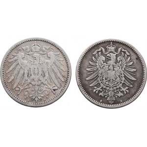 Německo - drobné ražby císařství, Marka 1887 A, 1892 A, KM.7 (Ag900), 5.396g, 5.397g,