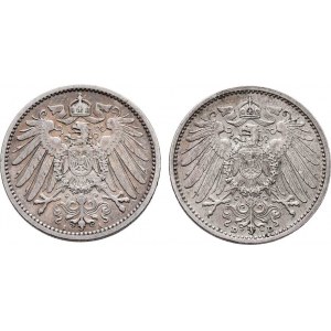 Německo - drobné ražby císařství, Marka 1906 A, 1912 D, KM.14 (Ag900), 5.512g, 5.542g,