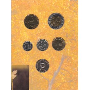 Finsko, republika, 1917 -, Sada oběhových mincí v původní etui 1994: 10,5,1