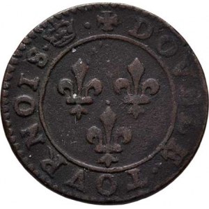 Francie, Jindřich III., 1574 - 1589, Double Tournois b.l., zn.koruna, Ciani.1465,