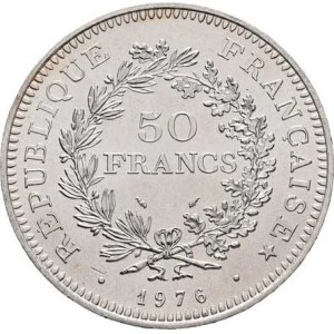 Francie, V.republika, 1959 -, 50 Frank 1976, KM.941.1 (Ag900), 29.993g, nep.hr.,