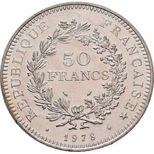 Francie, V.republika, 1959 -, 50 Frank 1978, KM.941.1 (Ag900), 30.033g, nep.hr.,