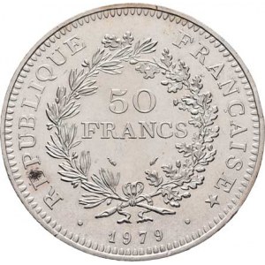 Francie, V.republika, 1959 -, 50 Frank 1979, KM.941.1 (Ag900), 29.935g, nep.rysky,