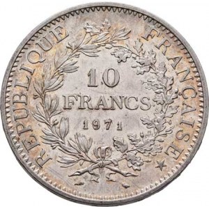 Francie, V.republika, 1959 -, 10 Frank 1971, KM.932 (Ag900), 25.087g, nep.hr.,