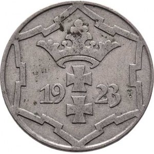 Gdaňsk - město, 10 Fenik 1923, KM.143 (CuNi), 4.002g, skvrny, patina