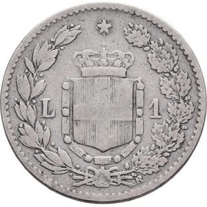 Itálie, Umberto I., 1878 - 1900, Lira 1886 R, Řím, KM.24.1 (Ag835), 4.776g, nep.hr.,