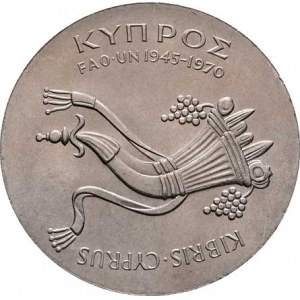 Kypr, republika, 1960 -, 500 Mils 1970 - FAO, KM.43 (CuNi), 22.490g, nep.hr.,