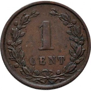 Nizozemí, Wilhelmina, 1890 - 1948, 1 Cent 1900, KM.107b (bronz), 2.599g, nep.hr.,