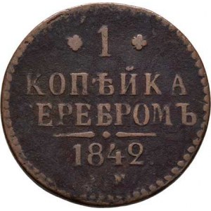 Rusko, Mikuláš I., 1825 - 1855, Kopějka 1842 EM, Jekatěrinburg, Cr.144.1 (Cu),