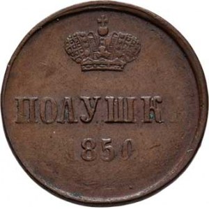 Rusko, Mikuláš I., 1825 - 1855, Poluška 1850 EM?, Jekatěrinburg, Uzd.3424 (XVII.A/a),