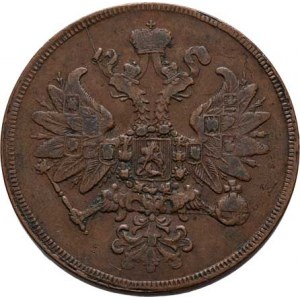 Rusko, Alexandr II., 1855 - 1881, 2 Kopějka 1860 EM, Jekatěrinburg, Y.4a.1 (Cu),