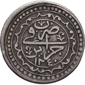 Alžír, Mahmud II., 1808 - 1839, AR Budju, AH.1240 (= 1824), KM.68, 10.033g, nep.exc.,