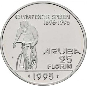 Aruba, Beatrix, 1980 -, 25 Florin 1995 - 100 let olympijských her, KM.13