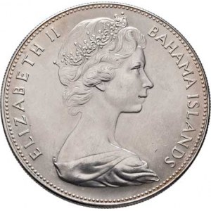 Bahamy, Elizabeth II., 1952 -, 5 Dolar 1970, KM.10 (Ag925), 43.433g, nep.hr.,