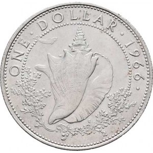 Bahamy, Elizabeth II., 1952 -, Dolar 1966, KM.8 (Ag800), 18.016g, nep.hr.,