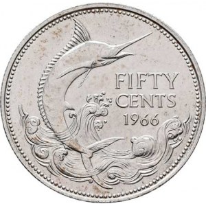 Bahamy, Elizabeth II., 1952 -, 50 Cent 1966, KM.7 (Ag800), 10.372g, nep.hr.,