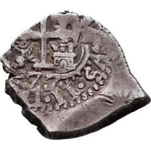 Bolivie, Karel II., 1665 - 1700, Real (16)77 P-E, tzv. lodní peníz, mincov. Potosí,