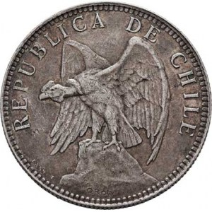 Chile, republika, 1818 -, Peso 1896 So, Santiago, KM.152.1 (Ag835), 20.166g,