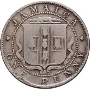 Jamajka, Edward VII., 1901 - 1910, Penny 1905, KM.23 (CuNi, pouze 48.000 ks), 9.052g,