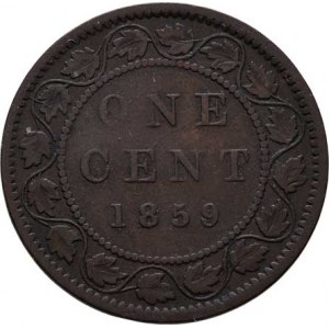 Kanada, Victoria, 1837 - 1901, Cent 1859, KM.1 (bronz), 4.361g, nep.nedor.,