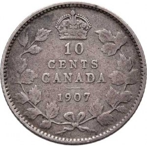 Kanada, Edward VII., 1901 - 1910, 10 Cent 1907, KM.10 (Ag925), 2.263g, dr.hr.,