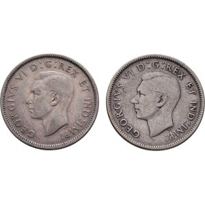 Kanada, George VI., 1936 - 1952, 25 Cent 1938, 1941, KM.35 (Ag800), 5.696g, 5.740g,
