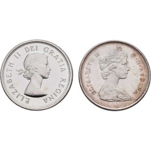 Kanada, Elizabeth II., 1952 -, 25 Cent 1962, 25 Cent 1967 - jubilejní, KM.52,68
