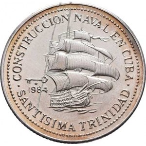 Kuba, republika, 1898 -, 5 Peso 1985 - plachetnice Santisíma Trinidad, KM.119