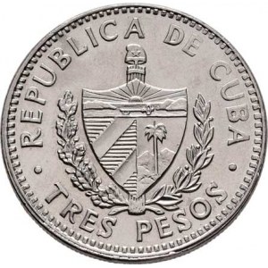 Kuba, republika, 1898 -, 3 Peso 1995 - Ernesto Che Guevara, KM.346a (CuNi-Fe),