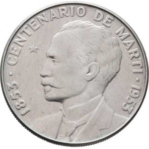 Kuba, republika, 1898 -, Peso 1953 - 100 let narození Jose Martího, KM.29