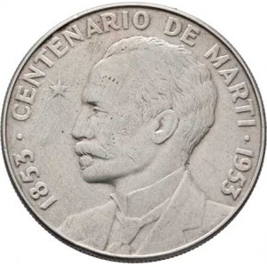 Kuba, republika, 1898 -, Peso 1953 - 100 let narození Jose Martího, KM.29