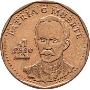 Kuba, republika, 1898 -, Peso 1994 - José Marti, KM.347 (Fe s mosazným