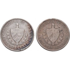 Kuba, republika, 1898 -, 40 Centavos 1915, KM.14 (Ag900), 9.753g, 9.484g,