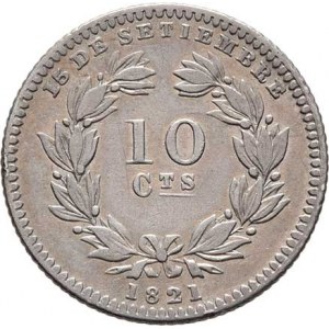 Nikaragua, republika, 1839 -, 10 Centavos 1880 H, Birmingham-Heaton, KM.3 (Ag800),