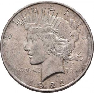 USA, Dolar 1922 - Mírový, KM.150 (Ag900), 26.678g,